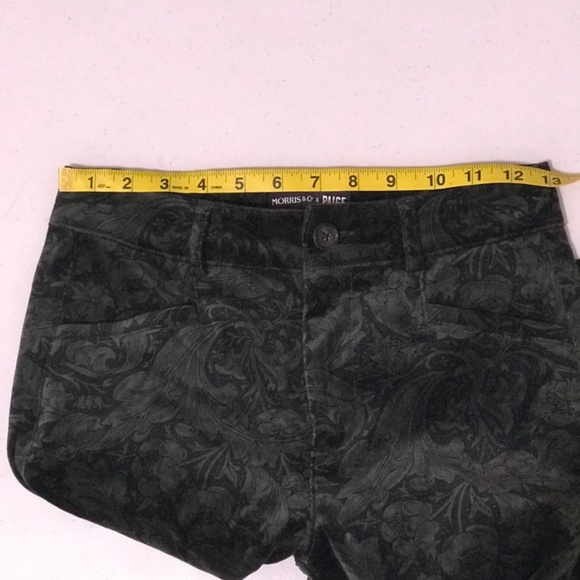 Paige Naomi Velvet Paisley Bootcut Pants Dark Forest - NWT $249 - Picture 9 of 13